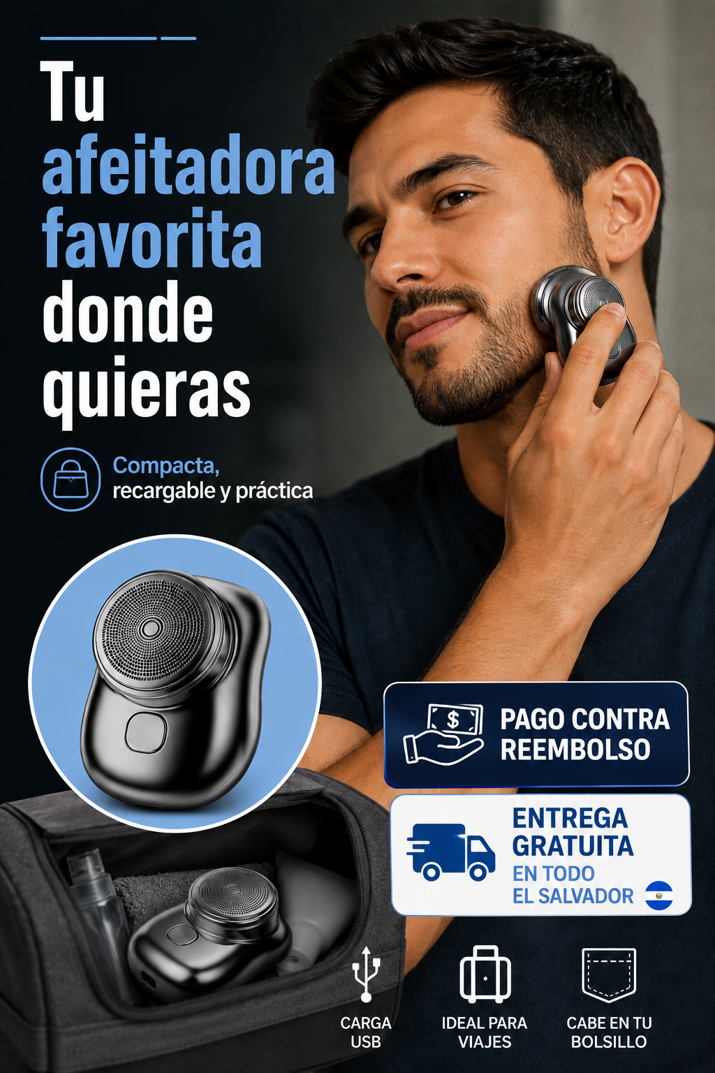 Afeitadora portatil para él y para ella